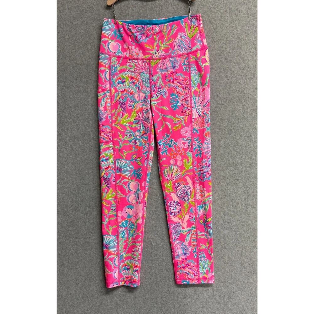 Lilly Pulitzer Weekender Luxletic Leggings Pink Isle Shell Me Something Good S